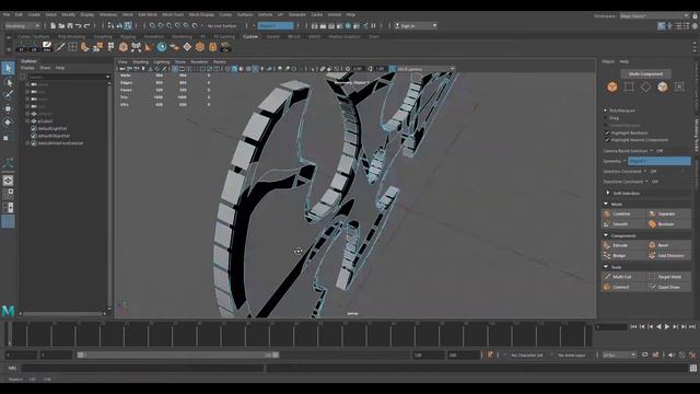 Speed modeling Push dagger Gremlin. Моделирования тычкового ножа Gremlin в Autodesk Maya смотреть онлайн
