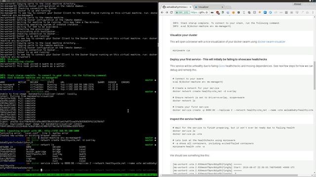 Miniswarm: Local Docker Swarm Cluster and Docker health check Tutorial смотреть онлайн