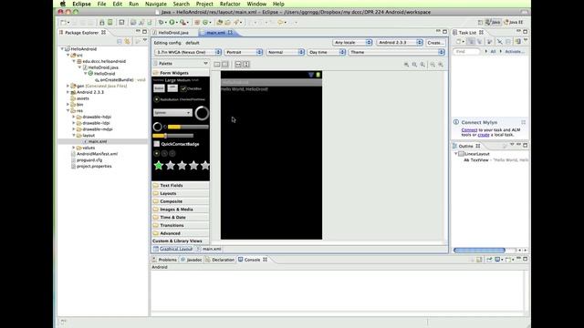 Android Hello World App смотреть онлайн