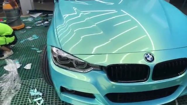 A260 Glossy Magic Coral Chameleon Blue Vinyl Wrap Film Quality Can be Competed With Hexis And Oraca смотреть онлайн
