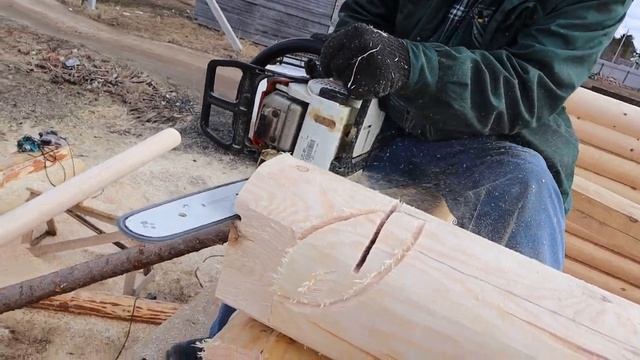 Рубка сруба в лапу-чашу смотреть онлайн