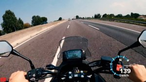 Honda NC 750 Manual - Acceleration, 0-100, top speed, sound onboard (POV 4K60fps)