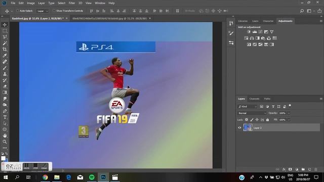 How to put Rashford on the Fifa 19 Cover | Photoshop Tutorial смотреть онлайн