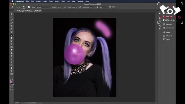 How to use Foreground & Background Colours in Photoshop смотреть онлайн
