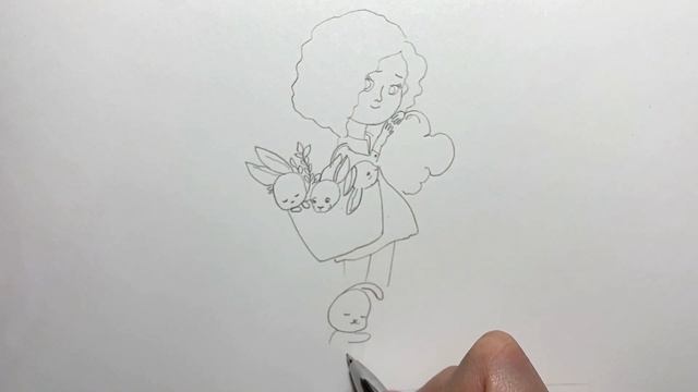 Как нарисовать Девочку с рыжими волосами/Рисунки для детей