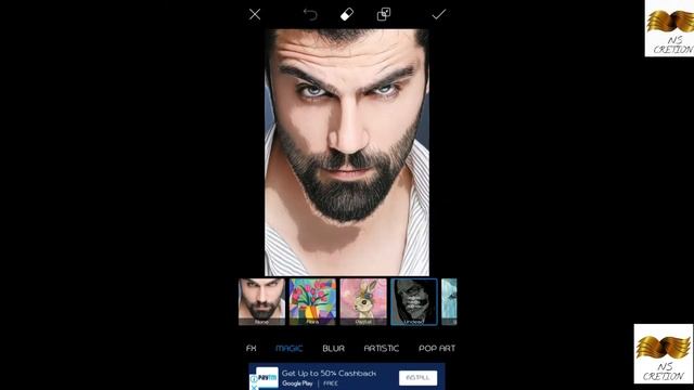 || MAKE AWESOME VECTOR ART LIKE PHOTOSHOP CC || ON ANDROID || IN USE PICSART || NS CRETION || смотреть онлайн