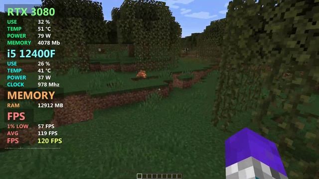 Minecraft Java Edtion | RTX 3080 | 4K! + i5 12400F смотреть онлайн
