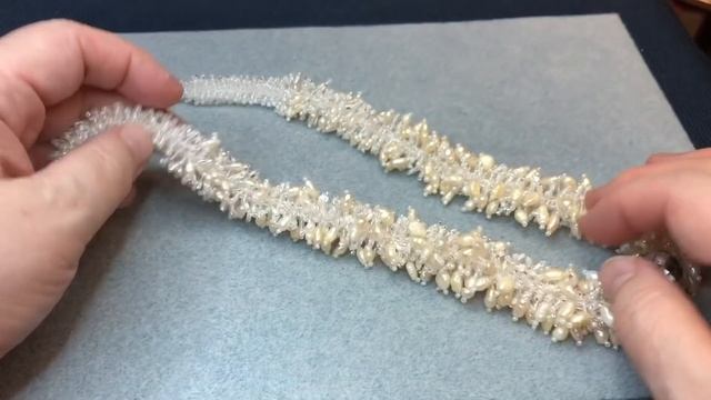Жгут, бусы и колье из жемчуга. Переделка украшений для Залихи. Часть 4. смотреть онлайн