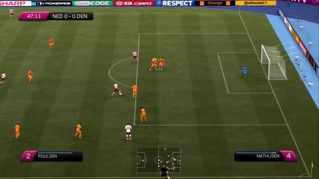 FIFA 12 (UEFA Euro 2012): 09.06 - Симуляция матча "Голландия - Дания" смотреть онлайн