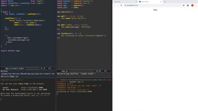 Express, React: Hello World смотреть онлайн