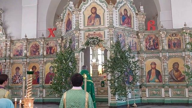 Троица 2022. Барнаул, новый Александро-Невский храм. Служба. Царю Небесный смотреть онлайн