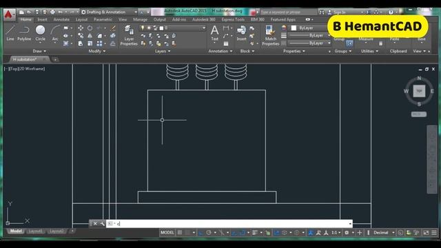 Pole mounted substation || 11kv/415v substation || pole mounted substation in AutoCAD смотреть онлайн