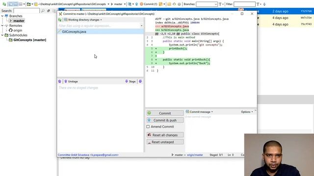 8 - Git Commit and Push using Git Extensions смотреть онлайн