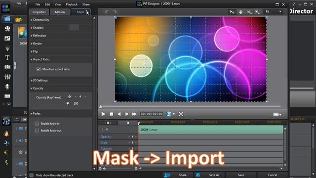 PowerDirector - Word Mask Effect смотреть онлайн