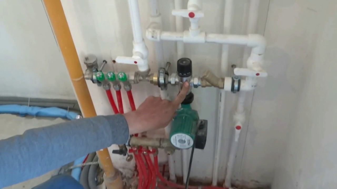 Как собрать Трехходовой Насосно смесительный узел для Водяных теплых полов Обвязка котла смотреть онлайн