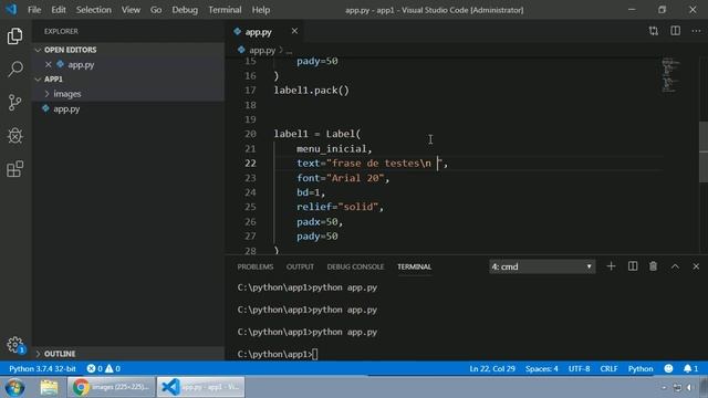 014 - Python tkinter - PADDING E JUSTIFICAÇÃO DE TEXTO NUM LABEL смотреть онлайн