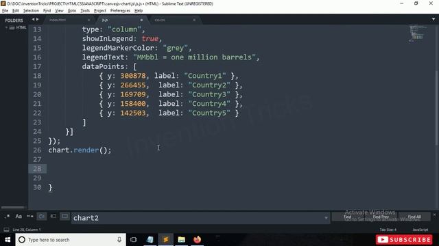 Create Bar Chart using CanvasJs Plugin | jQuery Chart смотреть онлайн