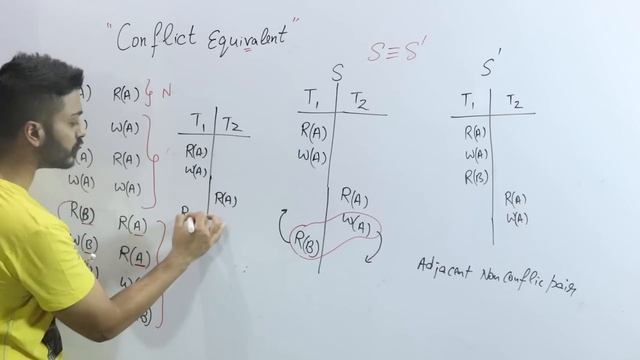 Lec-83: Conflict Equivalent Schedules with Example | Transaction concurrency and Control | DBMS смотреть онлайн
