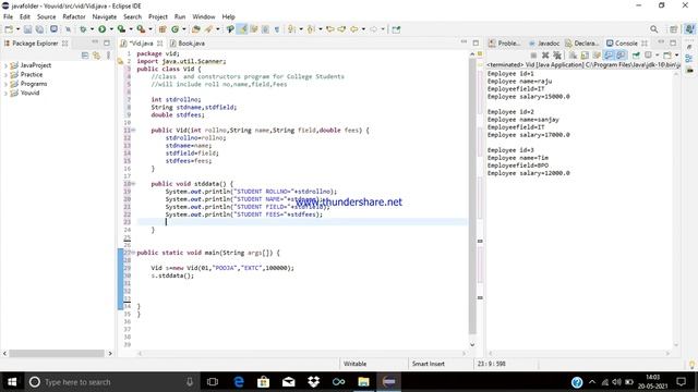 Class and Constructor College Students Program in Java Eclipse | | Java смотреть онлайн