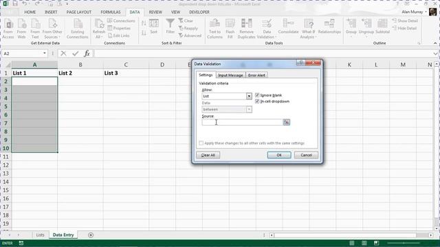 Create Multiple Dependent Drop Down Lists in Excel смотреть онлайн