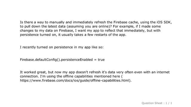 iOS : Refresh Firebase iOS SDK cache immediately смотреть онлайн
