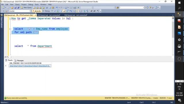 How To Get Comma Separated Values In SQL Server(Interview Question Scenario - Basics to Advance P-3 смотреть онлайн