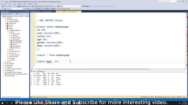 #26 GROUP BY and HAVING CLAUSE in SQL server with example.[2021]. смотреть онлайн