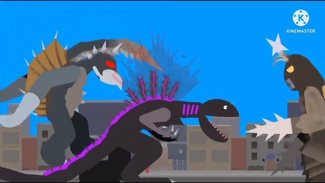 Shin Godzilla Vs Gigan And Megalon (Stick Nodes And Kinemaster) смотреть онлайн