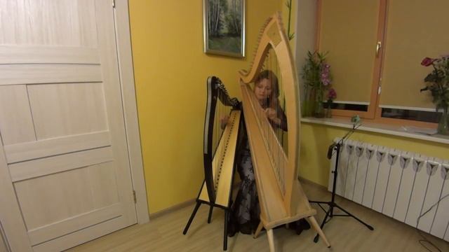 Арфа - Yann Tiersen - La Valse D'Amelie (two Harps) - Harp Cover (кавер) Дуэт арф