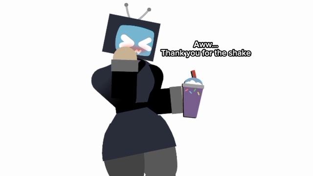 Tv Woman drinks Grimace Shake animation смотреть онлайн