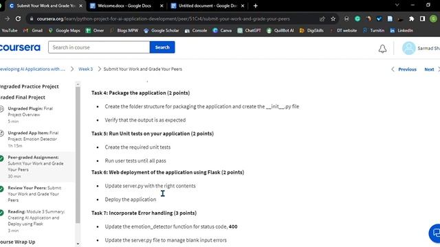 Coursera 2023 | Developing AI Applications with Python and Flask | Week 3 смотреть онлайн