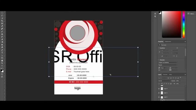 How to make Id Card Service card design in Photoshop|Free download смотреть онлайн