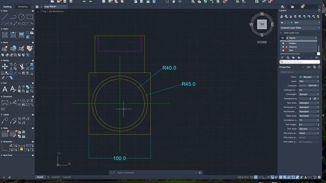 Moving Objects to New Layers and Changing Linetype in AutoCAD смотреть онлайн