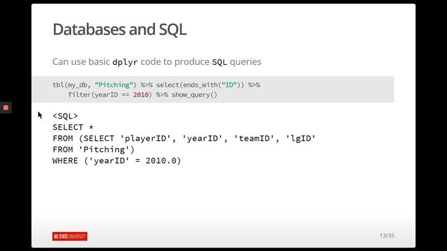Reading Data from Databases into R смотреть онлайн