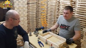 Технология натяжки проволки на рамки пневмостеплером. часть 2