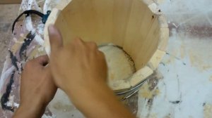 Как сделать кадку деревянное ведро в домашних условиях . Деревянная кадка своими руками для бани .