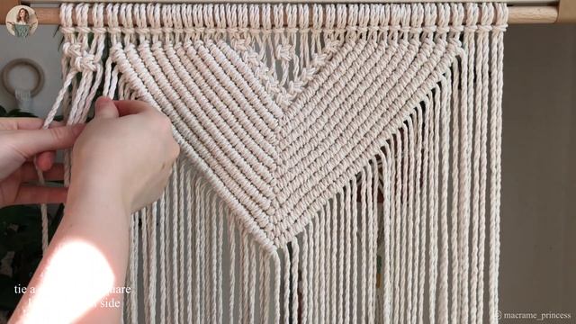 DIY macrame wall hanging tutorial || step by step смотреть онлайн