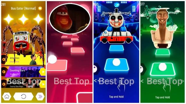 Tiles Hop Top 47 Who is best? Skibidi Toilet ? Bus Easter Thomas Train ? Lighthing Mcqueen ? Thoma смотреть онлайн