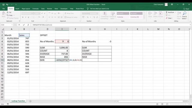 Excel Tutorial No 030 Using Excel Offset Function смотреть онлайн