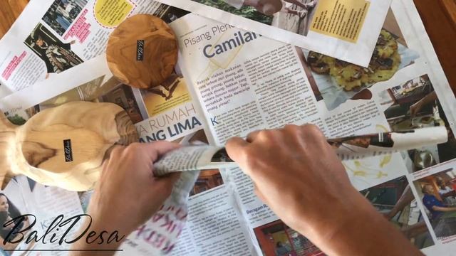 Деревянная посуда из тика от BaliDesa. Упаковка заказов.