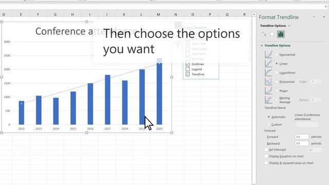 How to add a trendline in Excel | Microsoft смотреть онлайн
