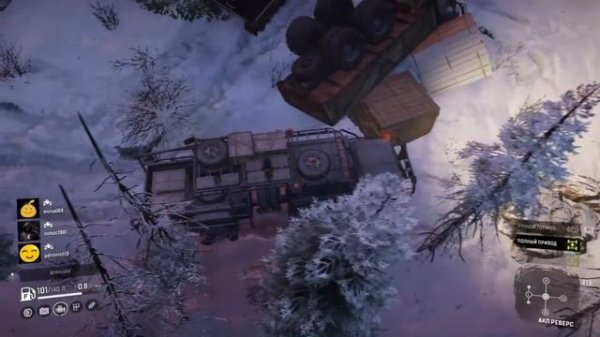 SnowRunner слаженная работа - поднять груз)