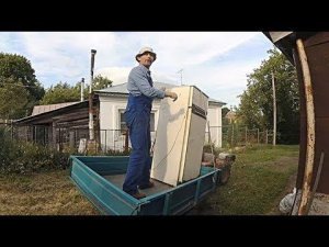 Русские немцы приехали! Перевозим холодильник на мотоблоке и отправляем посылки почтой без очереди.