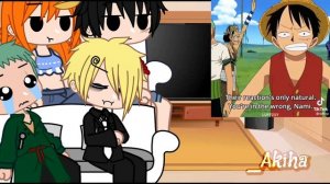 | One piece reacts to Zosan | Zoro X Sanji |