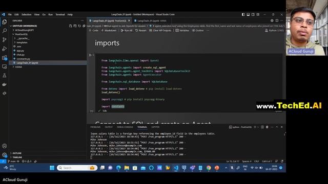 Chat/Talk to your Database (PostgreSQL, HANA Cloud) | ChatGPT, LangChain, OpenAI смотреть онлайн