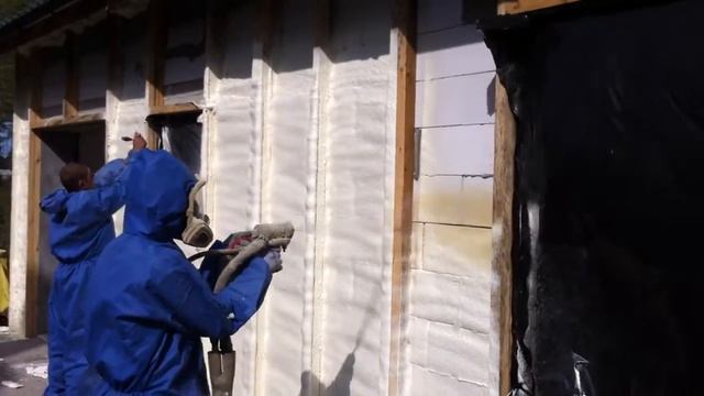 Утепление фасада напыляемым пенополиуретаном смотреть онлайн