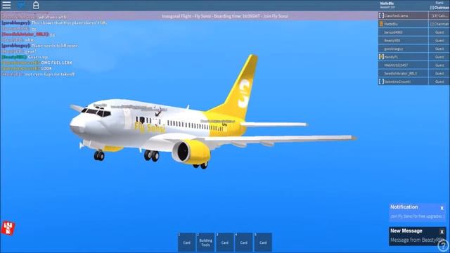 ROBLOX - Fly Sonsi Boeing 737-600 FIRST Flight (Take-Off) смотреть онлайн