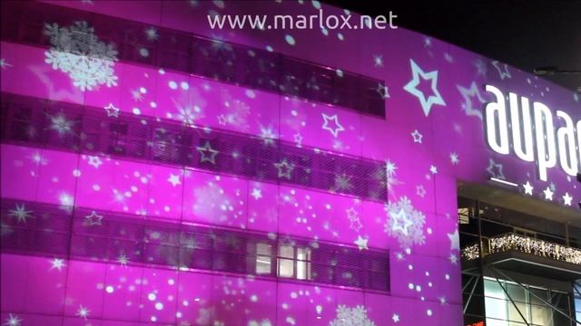 Falling snow and stars christmas projection 2016 / Padajúci sneh a vločky vianočná projekcia 2016 смотреть онлайн