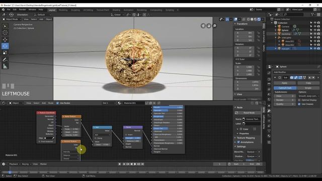 Blender - Procedural Gold Leaf or Foil Material [Blender 2.8] смотреть онлайн