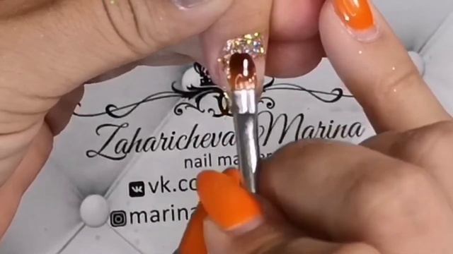 Простой дизайн2021//Мраморный маникюр//Оплата за дизайн//Марина Захаричева